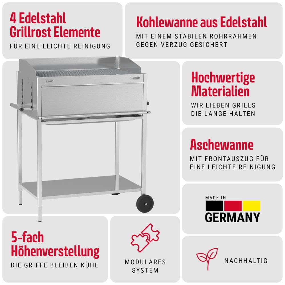schickling-walter-xl-basic-holzkohlegrill-edelstahl-grillwagen image 2