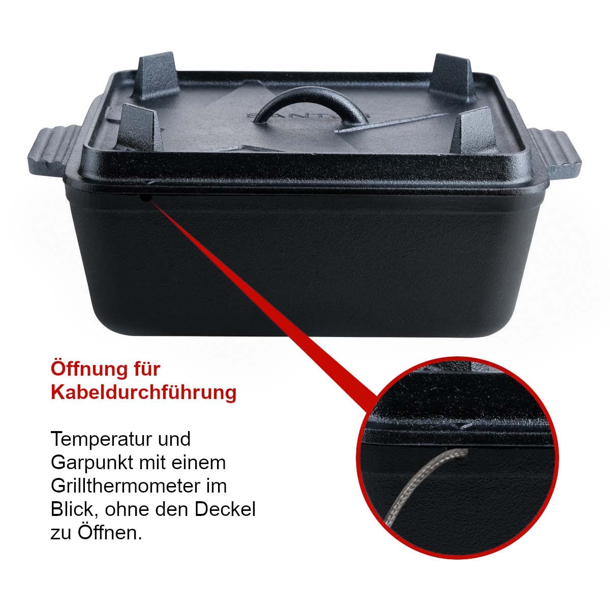 santos-guss-kastenform-5-5l-34x24x14-5-cm-eckiger-schmortopf-aus-gusseisen-mit-d image 2