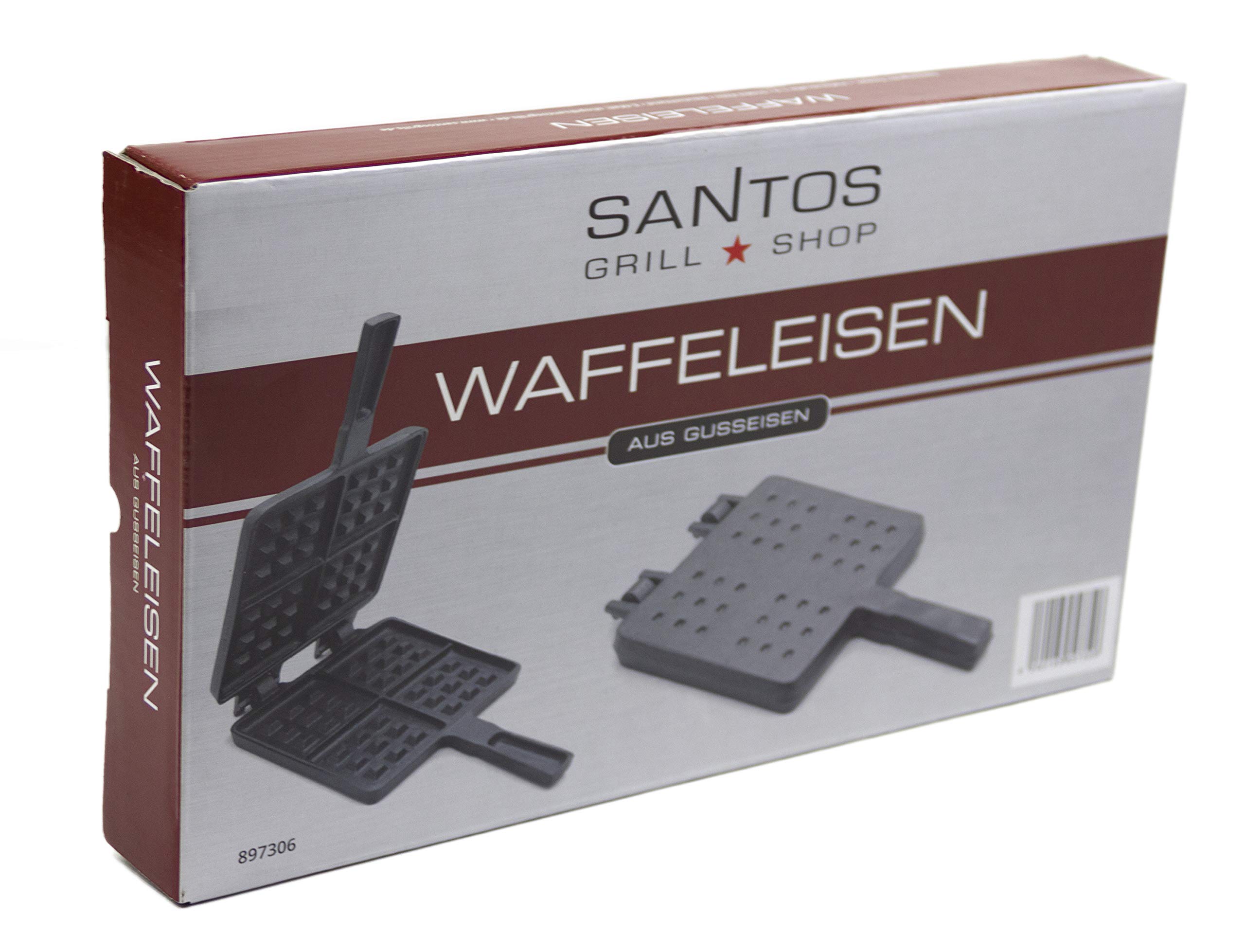 santos-xl-waffeleisen-gusseisen-eckig-17-5x18-5-cm-doppel-waffelmaker-f-r-grill image 7