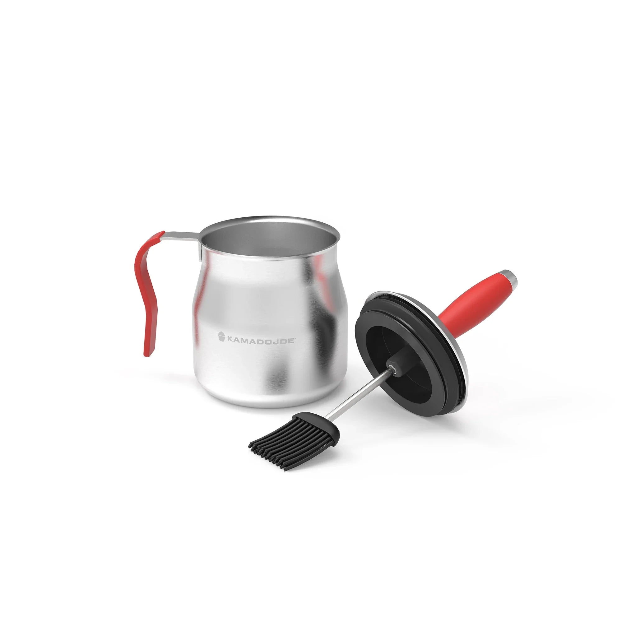 kamado-joe-krafted-bratentopf-1-liter-aus-stahl-mit-silikonpinsel image 1