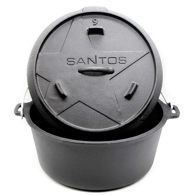 santos-dutch-oven-8-5-l-9-qt-gusseisen-feuertopf-mit-deckel image 1