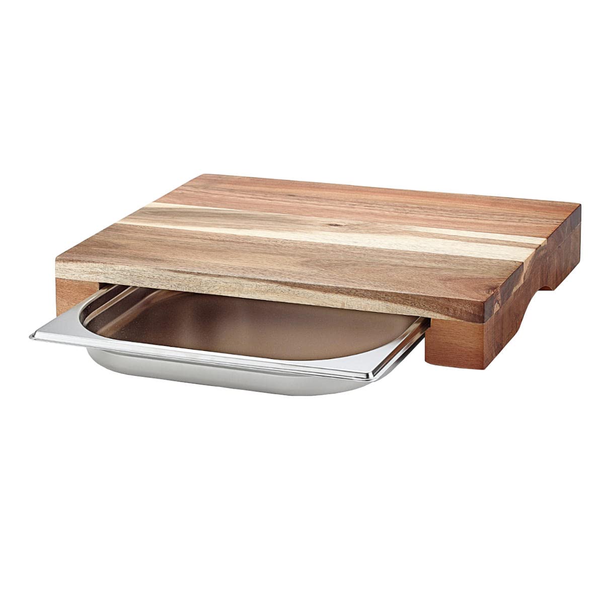 santos-schneidebrett-akazie-xl-43x28-cm-mit-auffangschale image 5
