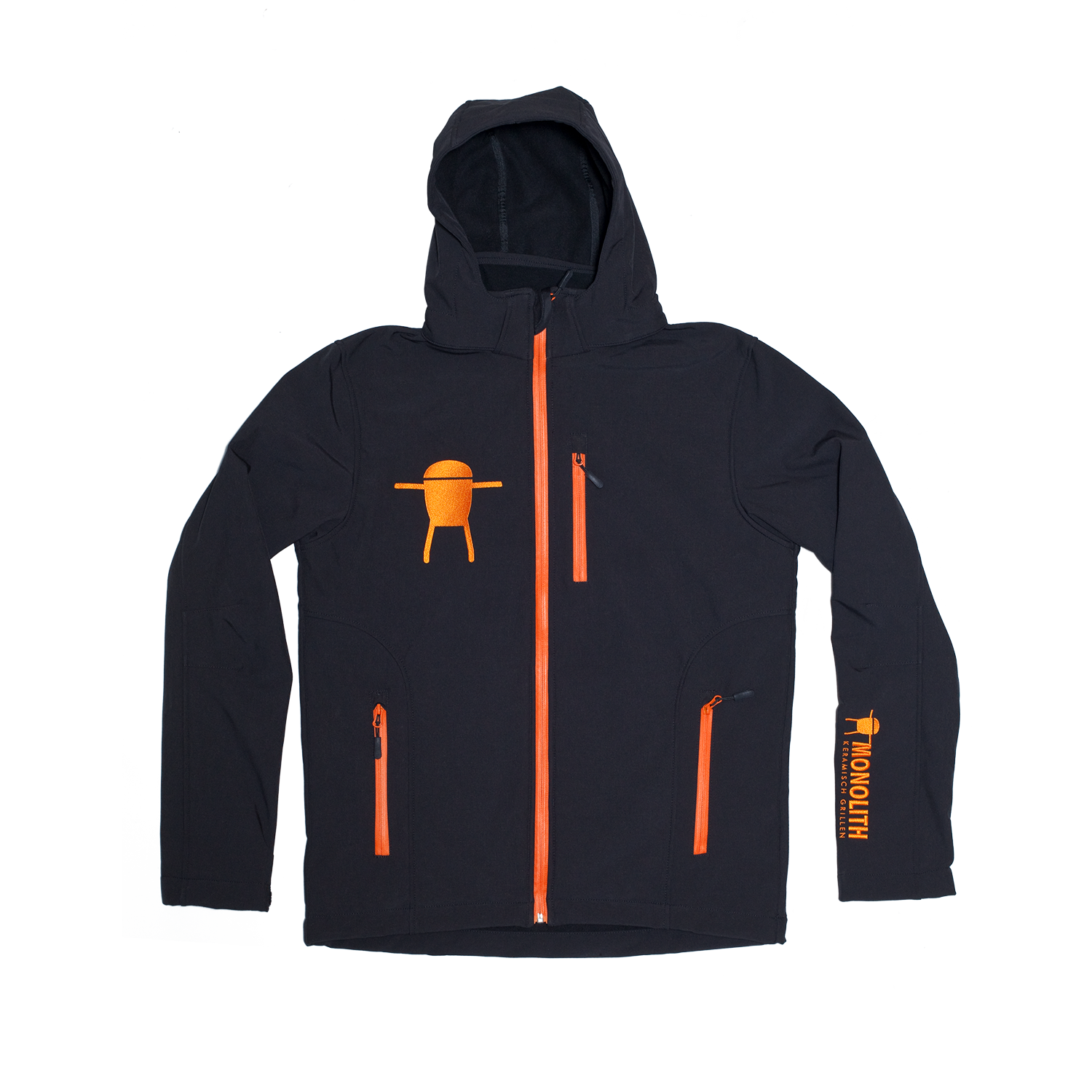 monolith-softshell-jacke-schwarz-mit-orangefarbenem-logo image 2