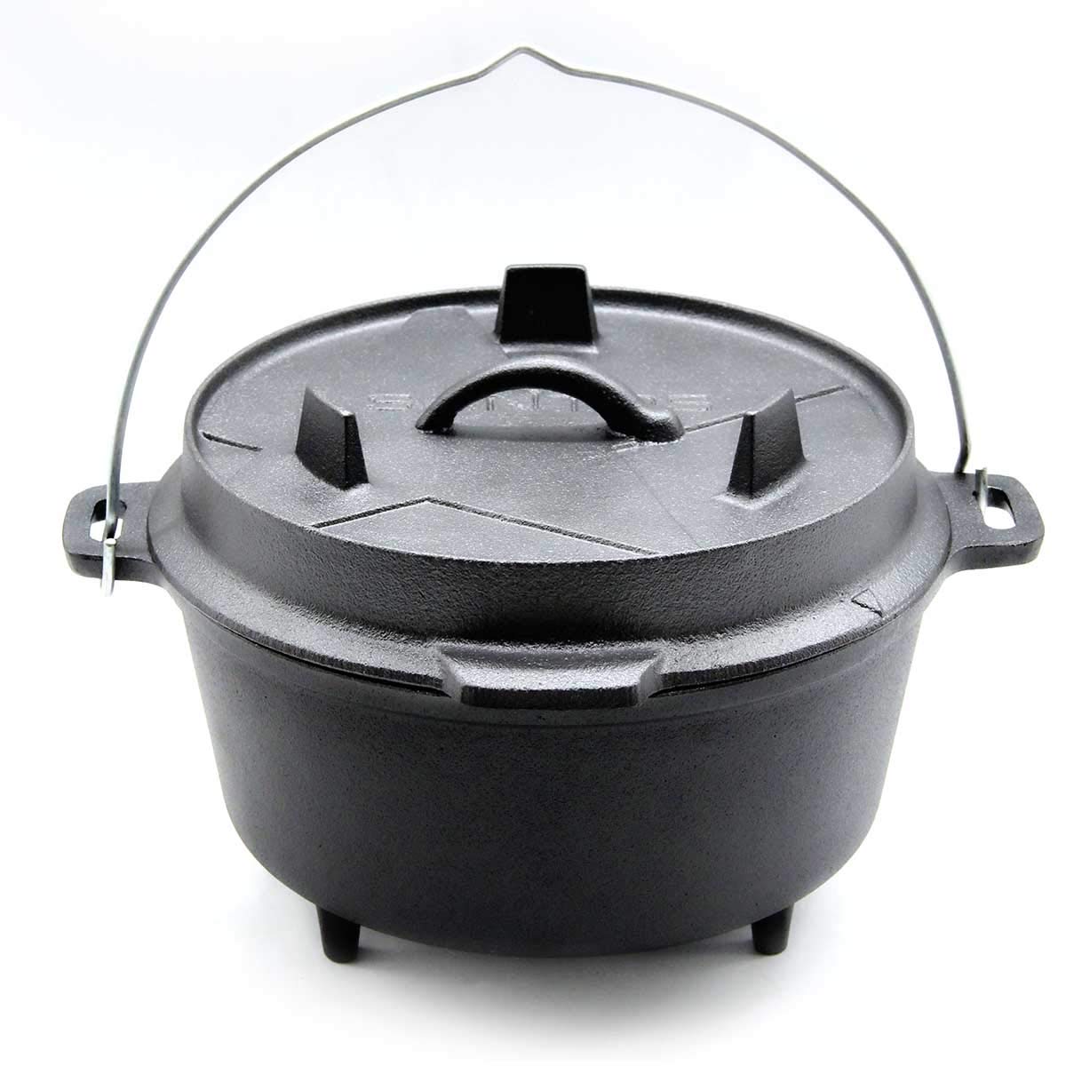 santos-dutch-oven-3-7-l-gusseisen-mit-f-en-und-deckel image 2