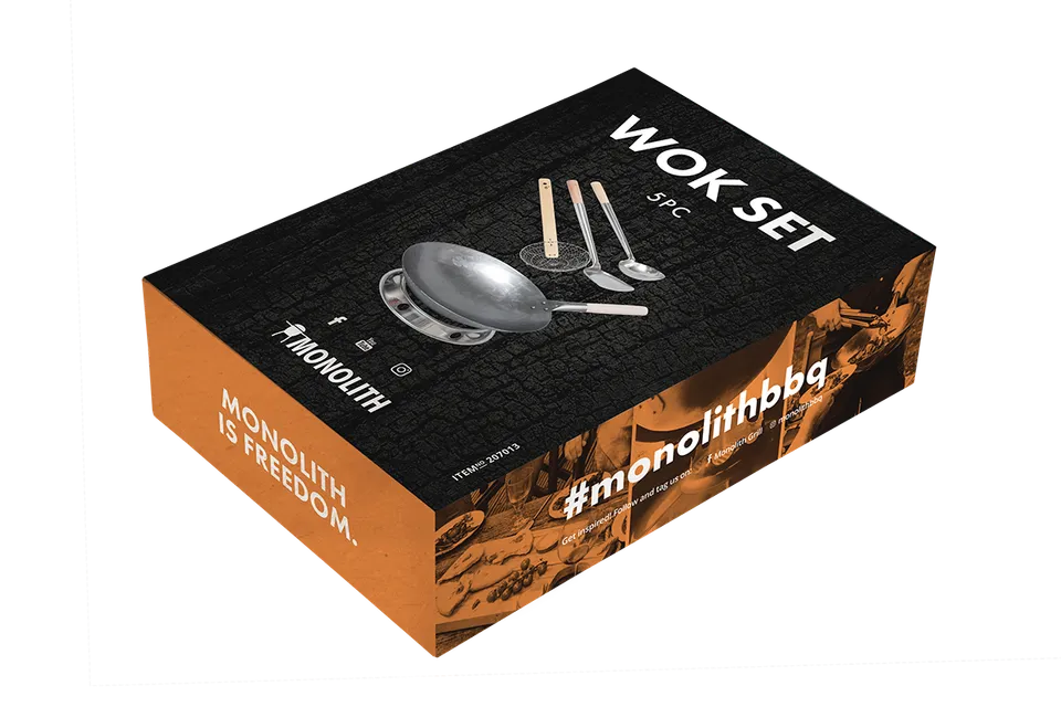 monolith-wok-set-mit-stahl-wok-kellen-sieb-und-abstellring image 1