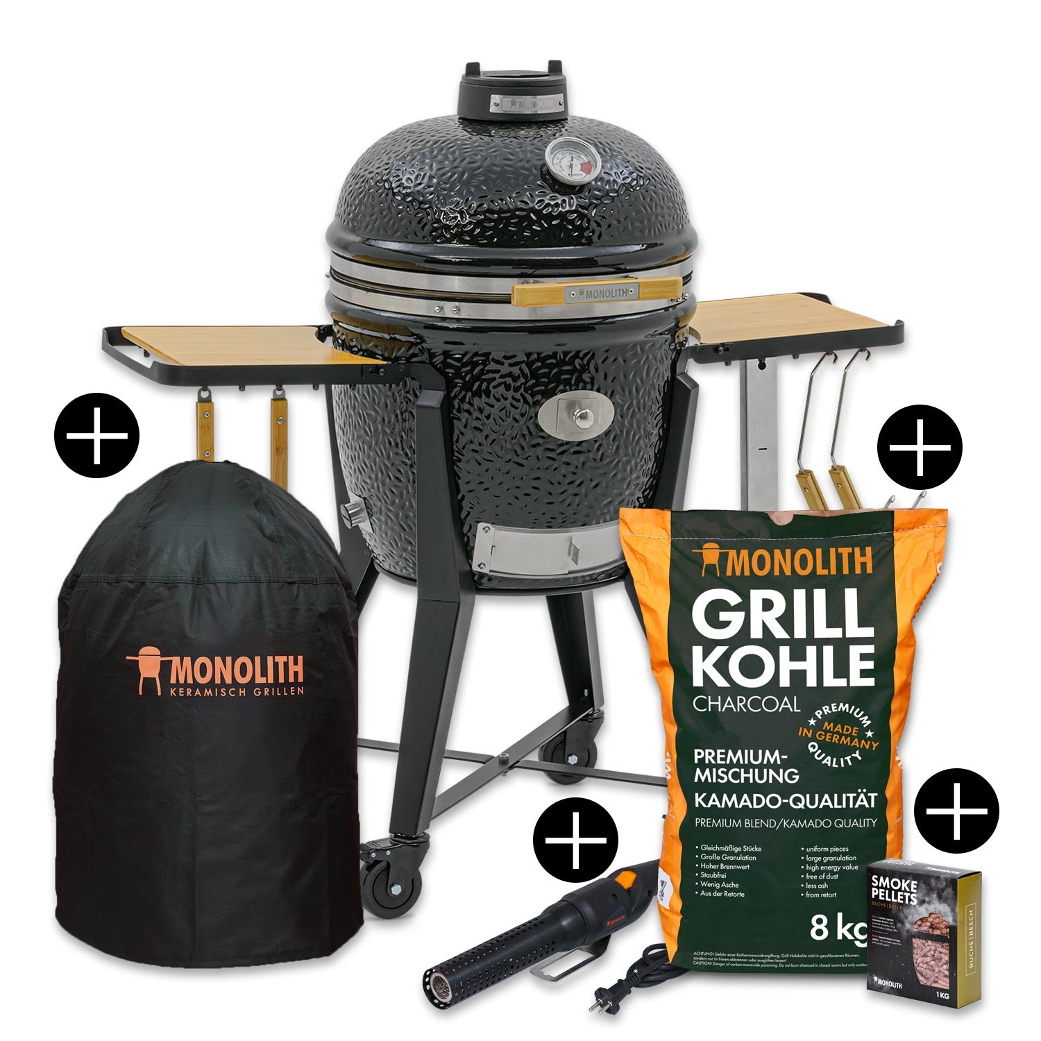 monolith-starterset-two-55-classic-kamado-grill-44-cm-mit-zubeh-r-set image 1