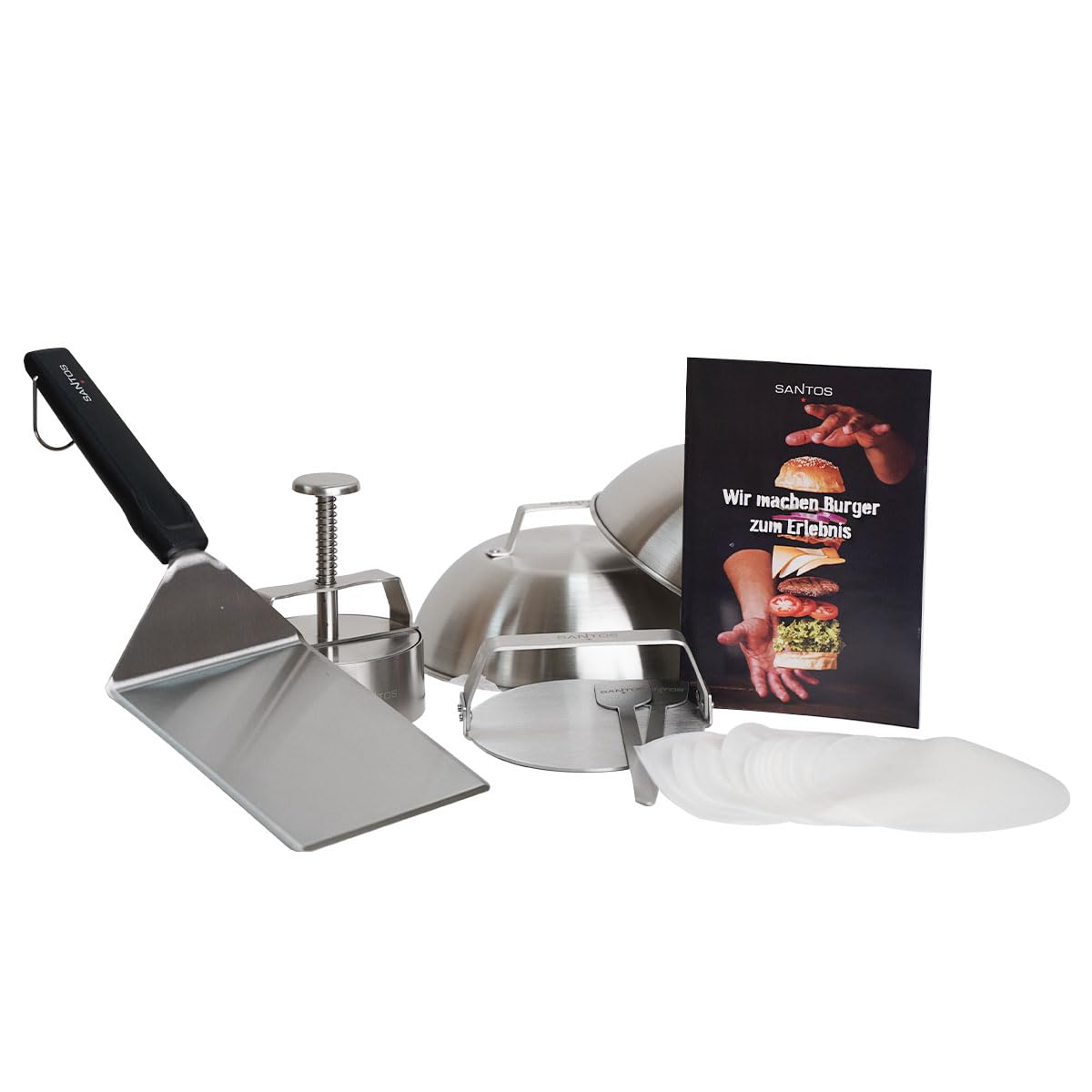 santos-profi-burgerpresse-edelstahl-patty-presse-11-cm-mit-feder image 7