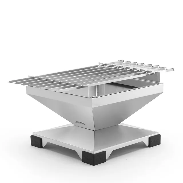 th-ros-t2-holzkohle-tischgrill-schaschlikspie-edelstahl image 1