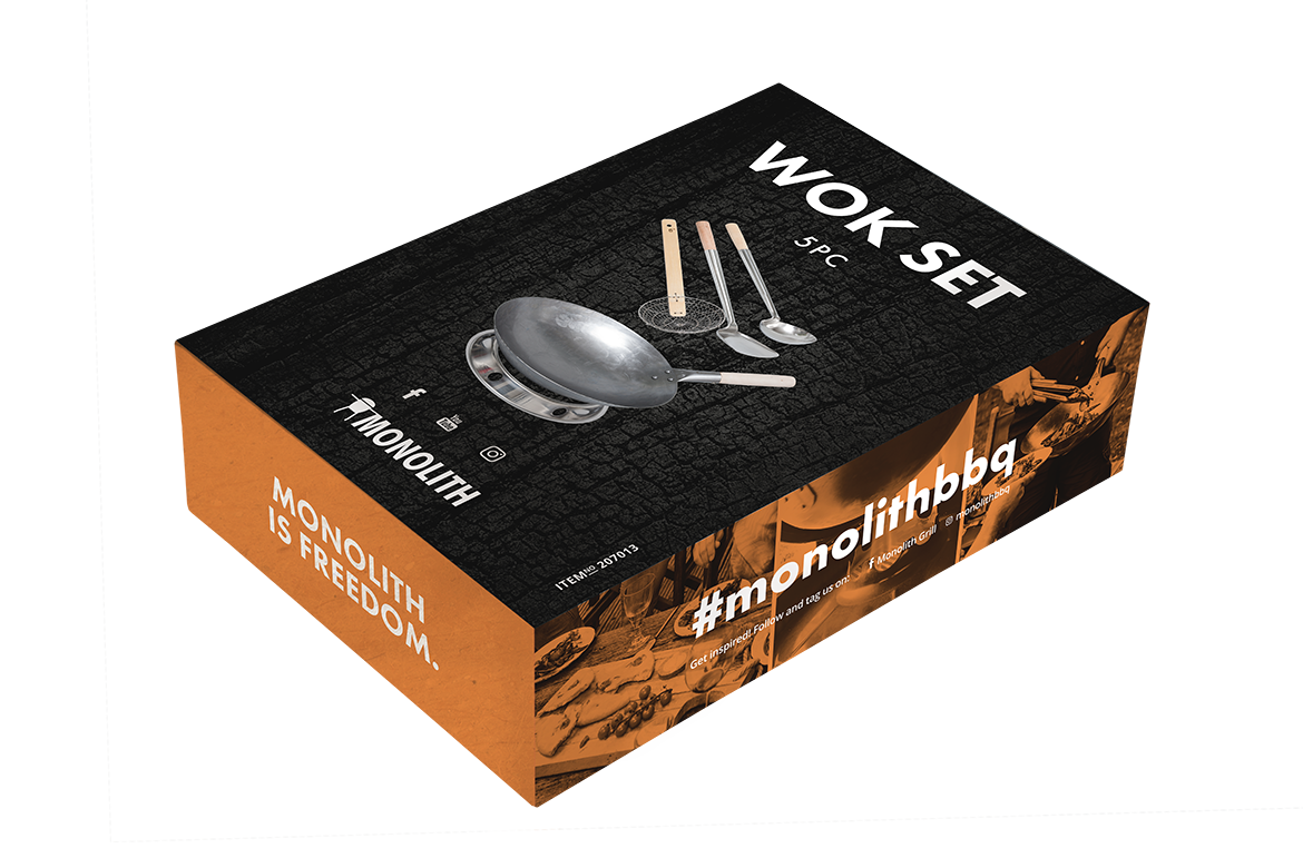 monolith-wok-set-mit-stahl-wok-kellen-sieb-und-abstellring image 1