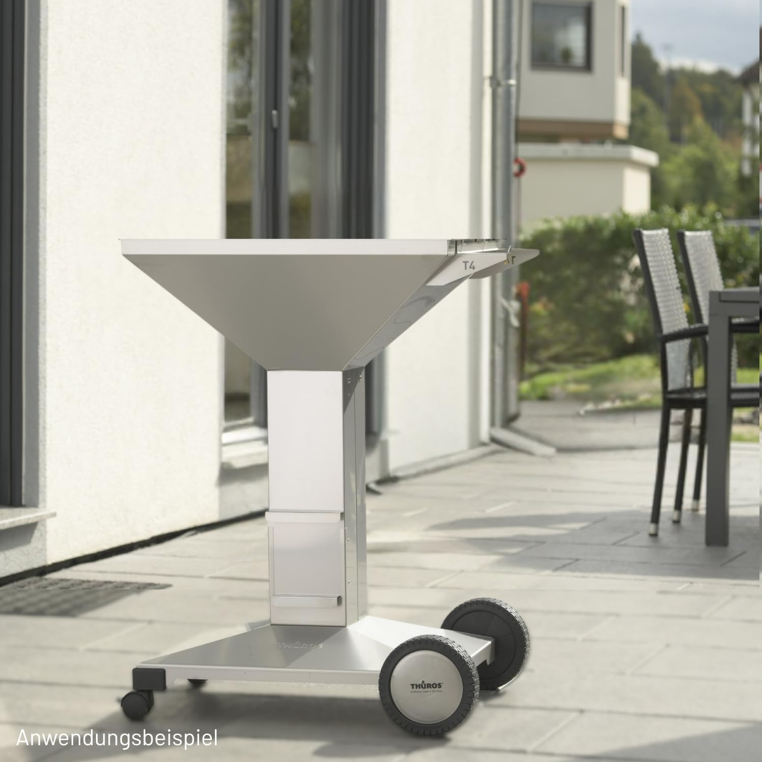 th-ros-t4-plattenfu-fahrbar-edelstahl-holzkohlegrill-40x60-cm-grau image 2