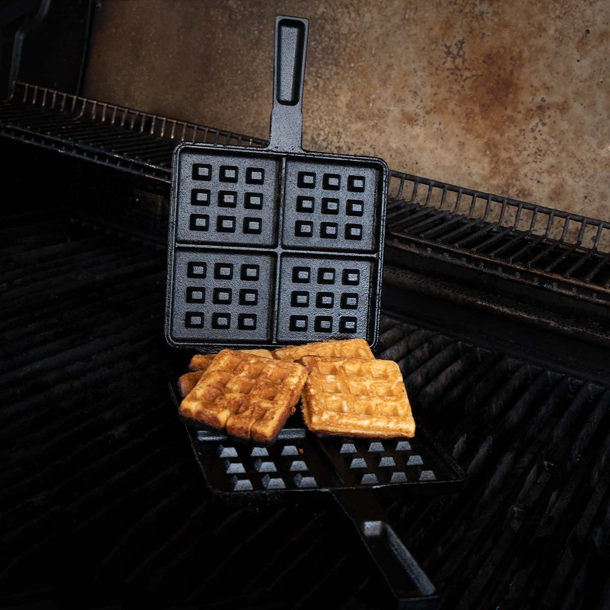 santos-xl-waffeleisen-gusseisen-eckig-17-5x18-5-cm-doppel-waffelmaker-f-r-grill image 3