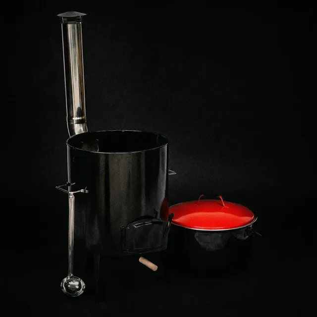 activa-eintopfofen-gulaschkanone-edelstahl-mit-kessel image 1