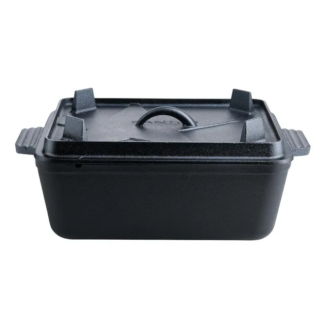 santos-guss-kastenform-5-5l-34x24x14-5-cm-eckiger-schmortopf-aus-gusseisen-mit-d image 1