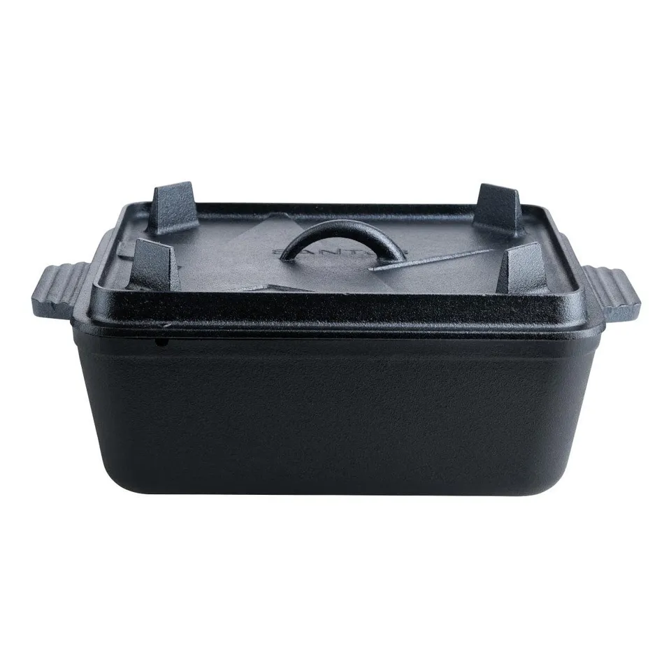 santos-guss-kastenform-5-5l-34x24x14-5-cm-eckiger-schmortopf-aus-gusseisen-mit-d image 1