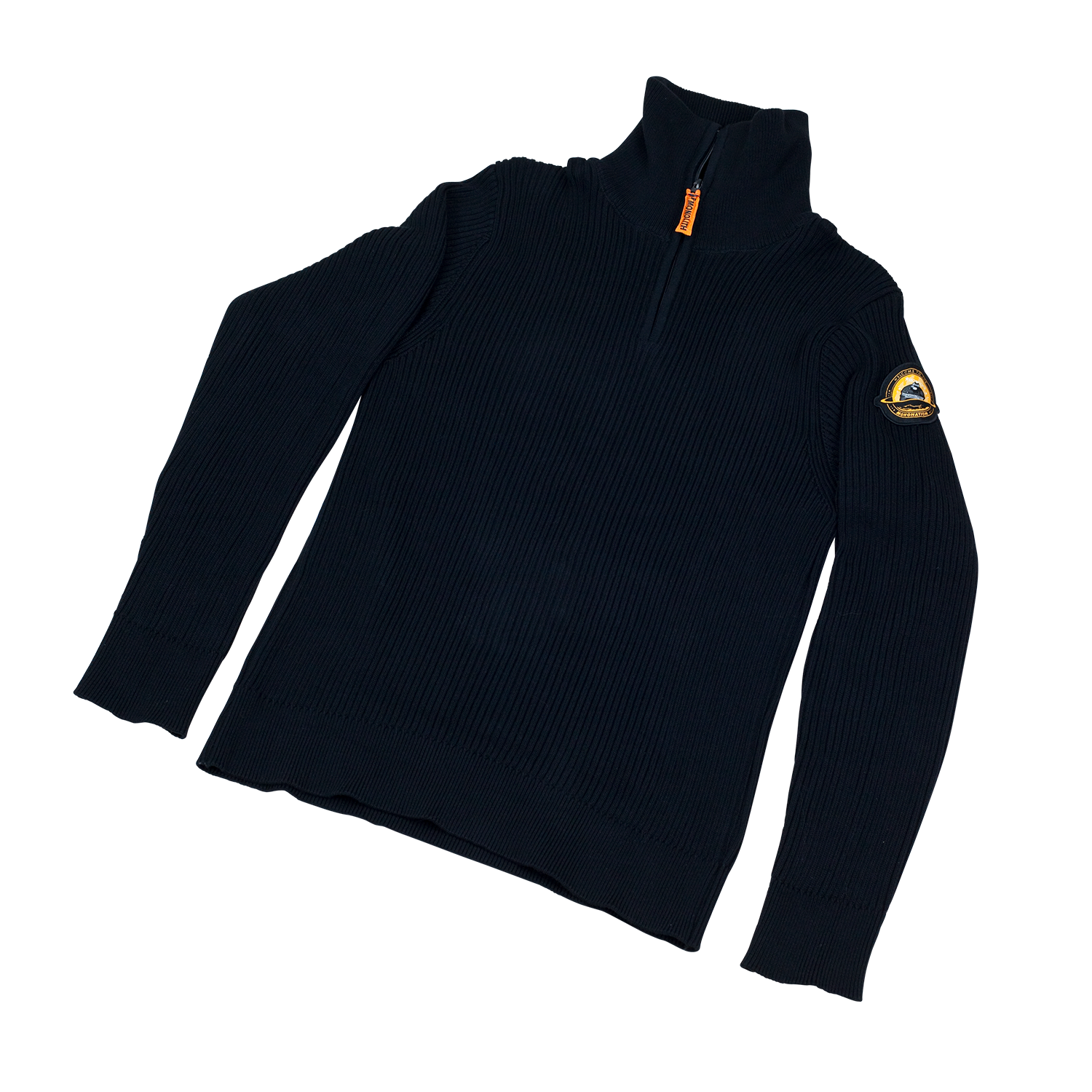monolith-pullover-schwarz-aus-baumwolle-mit-rei-verschluss image 1