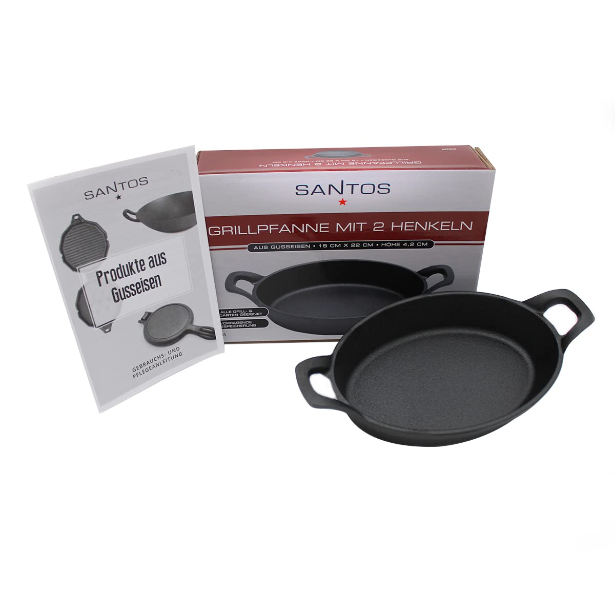 santos-gusseisenpfanne-oval-22x15cm-mit-2-griffen image 5