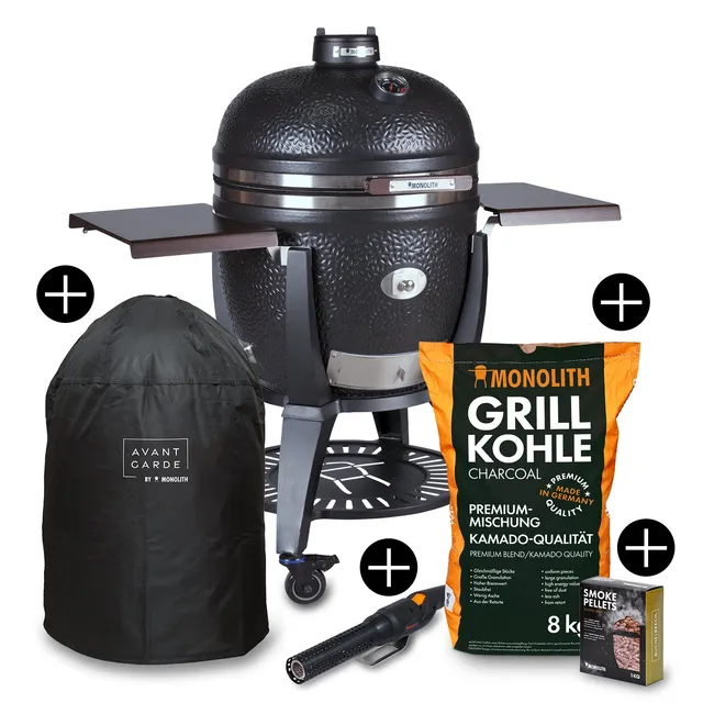 monolith-starterset-avantgarde-66-lechef-kamado-grill-mit-zubeh-r-set image 1