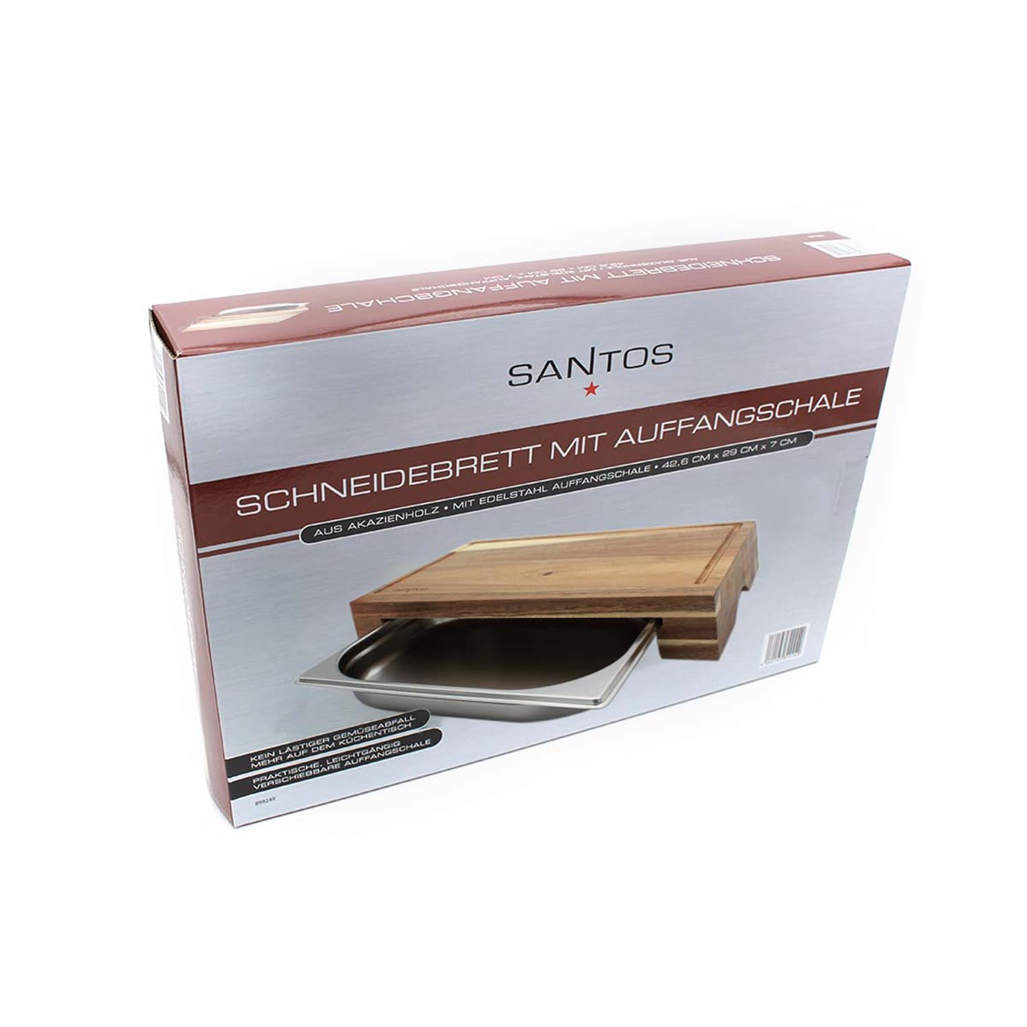santos-schneidebrett-akazie-xl-43x28-cm-mit-auffangschale image 4