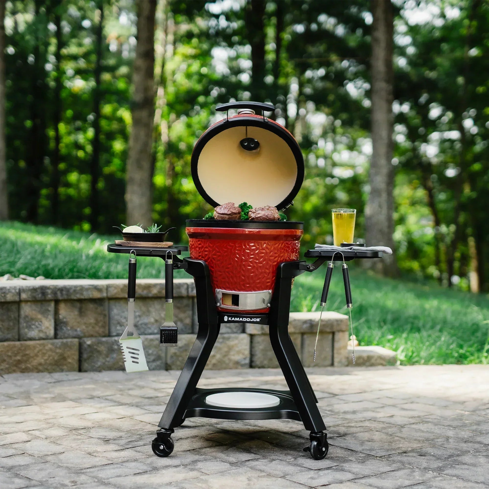 kamado-joe-joe-jr-essentials-pack-tragbarer-keramik-holzkohlegrill-34-cm image 6