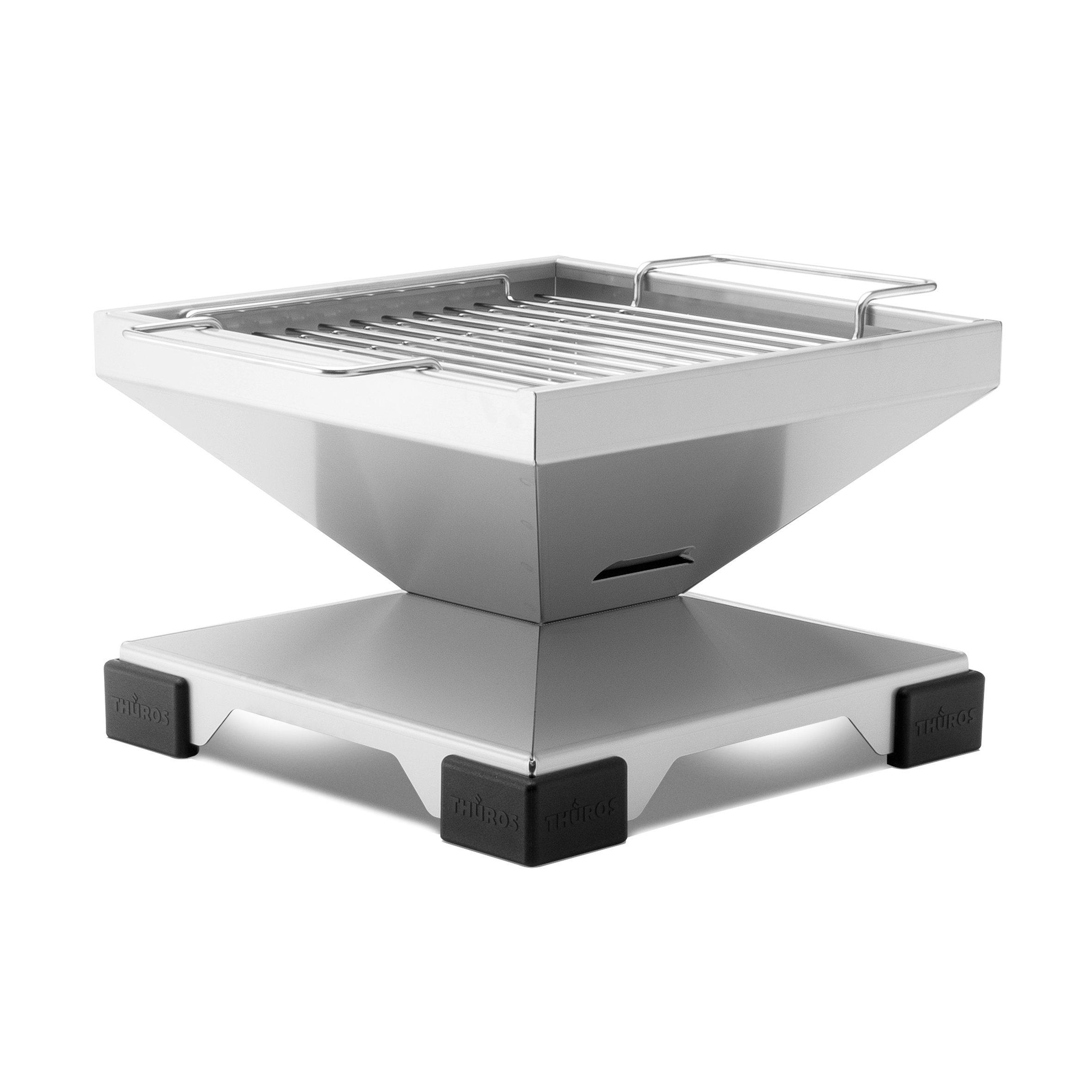 th-ros-t1-holzkohle-tischgrill-edelstahl-30x30-cm-modular image 1