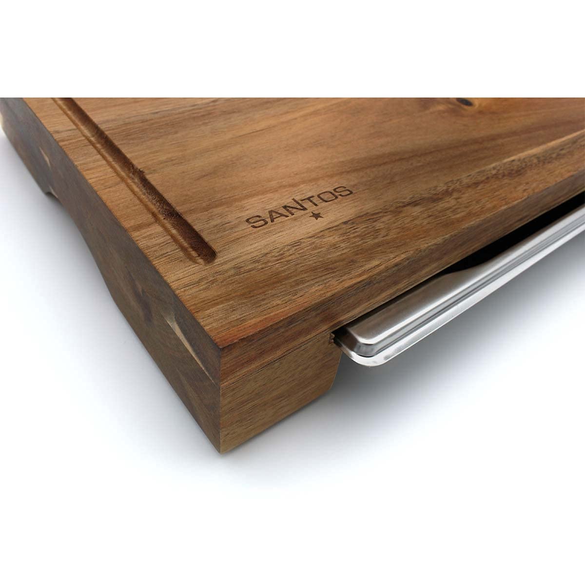 santos-schneidebrett-akazie-xl-43x28-cm-mit-auffangschale image 6