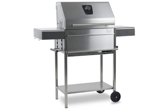 schickling-premio-ii-barbecue-holzkohlegrill-edelstahl-grillwagen-mit-deckel-gri image 1