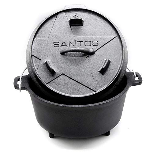 santos-dutch-oven-3-7-l-gusseisen-mit-f-en-und-deckel image 3