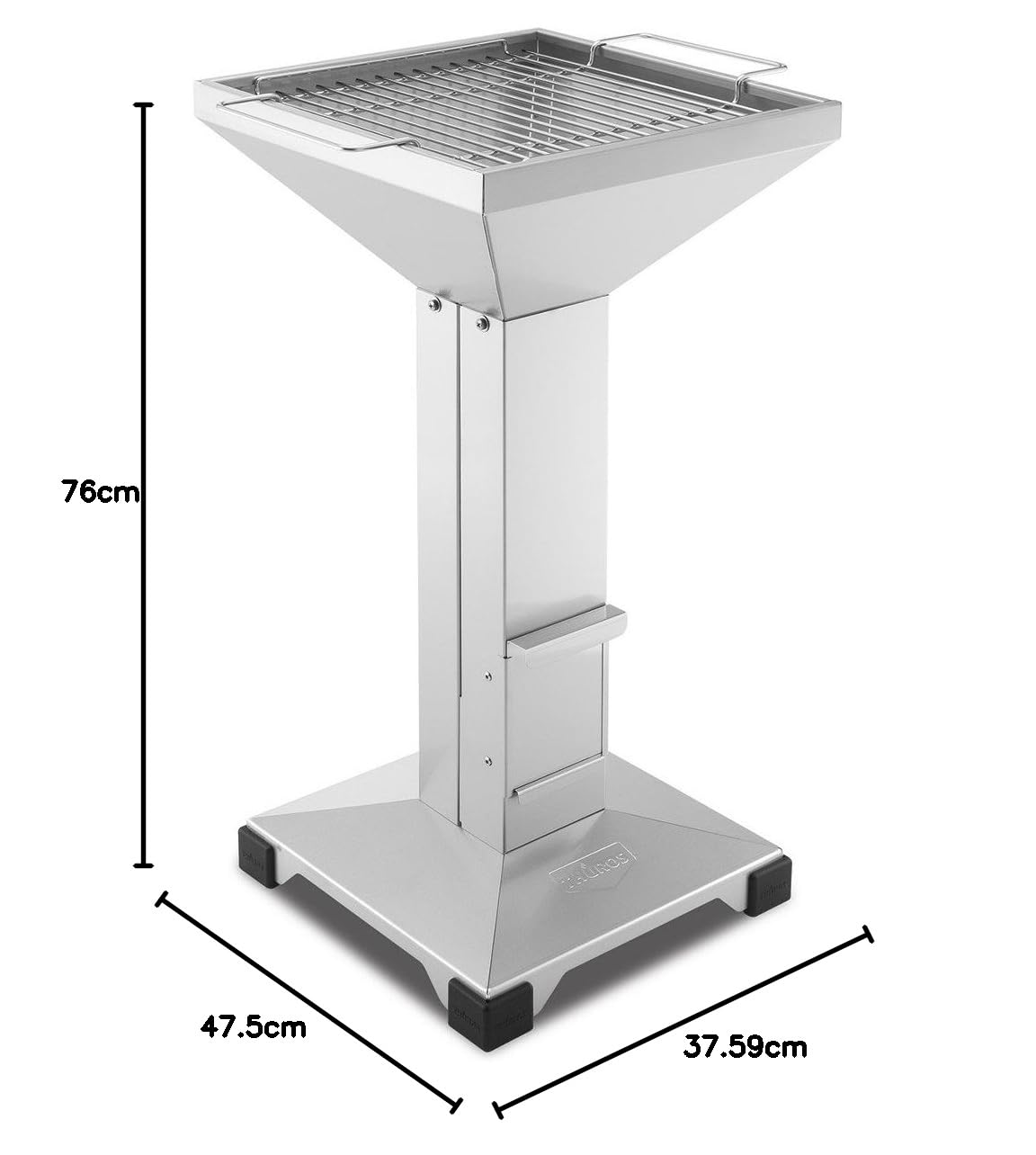 th-ros-t2-plattenfu-holzkohlegrill-35x35-cm-edelstahl-grau image 2