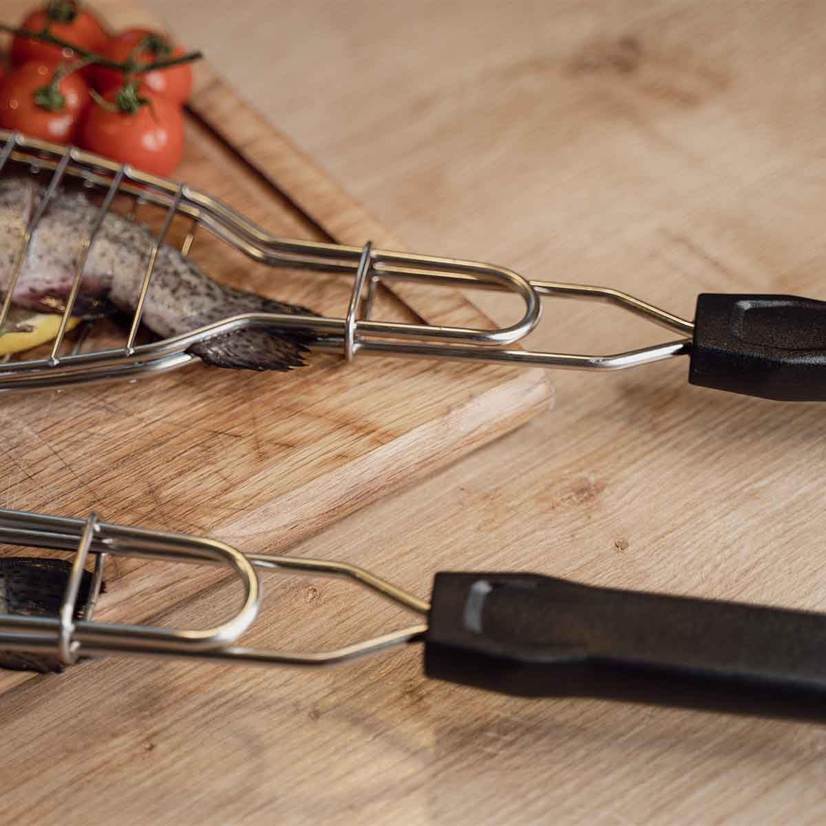 santos-4xxl-fischbr-ter-fisch-grillkorb-edelstahl-61-5-cm-4er-set-mit-hitzeschut image 1
