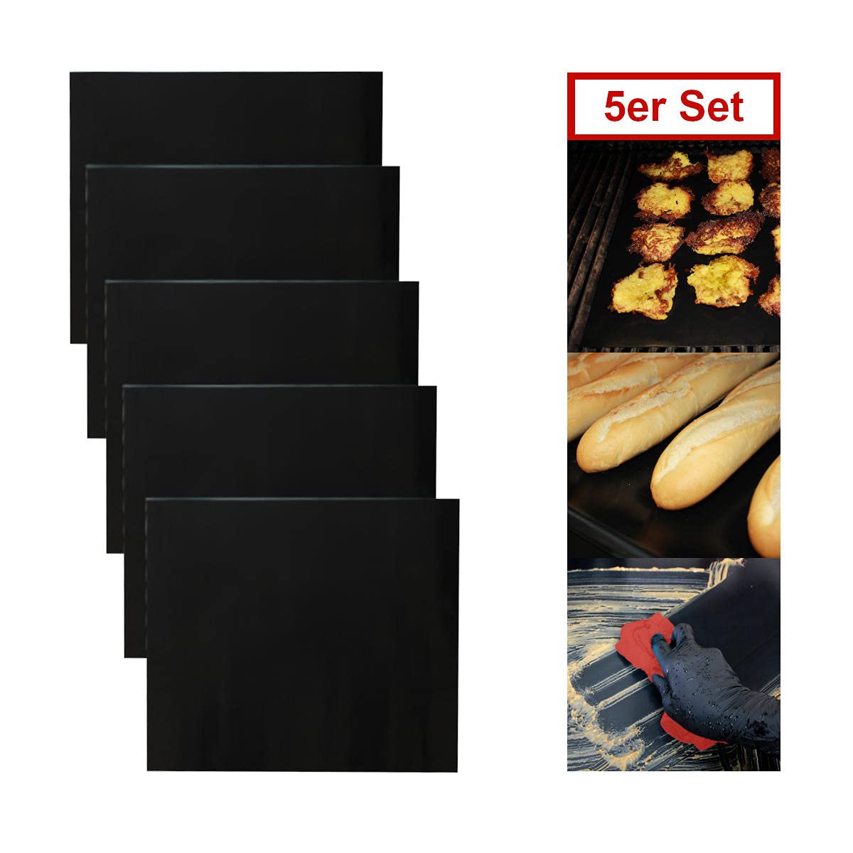 santos-xxl-teflon-grillmatte-5er-set-40x35-cm-antihaft-backmatte image 5
