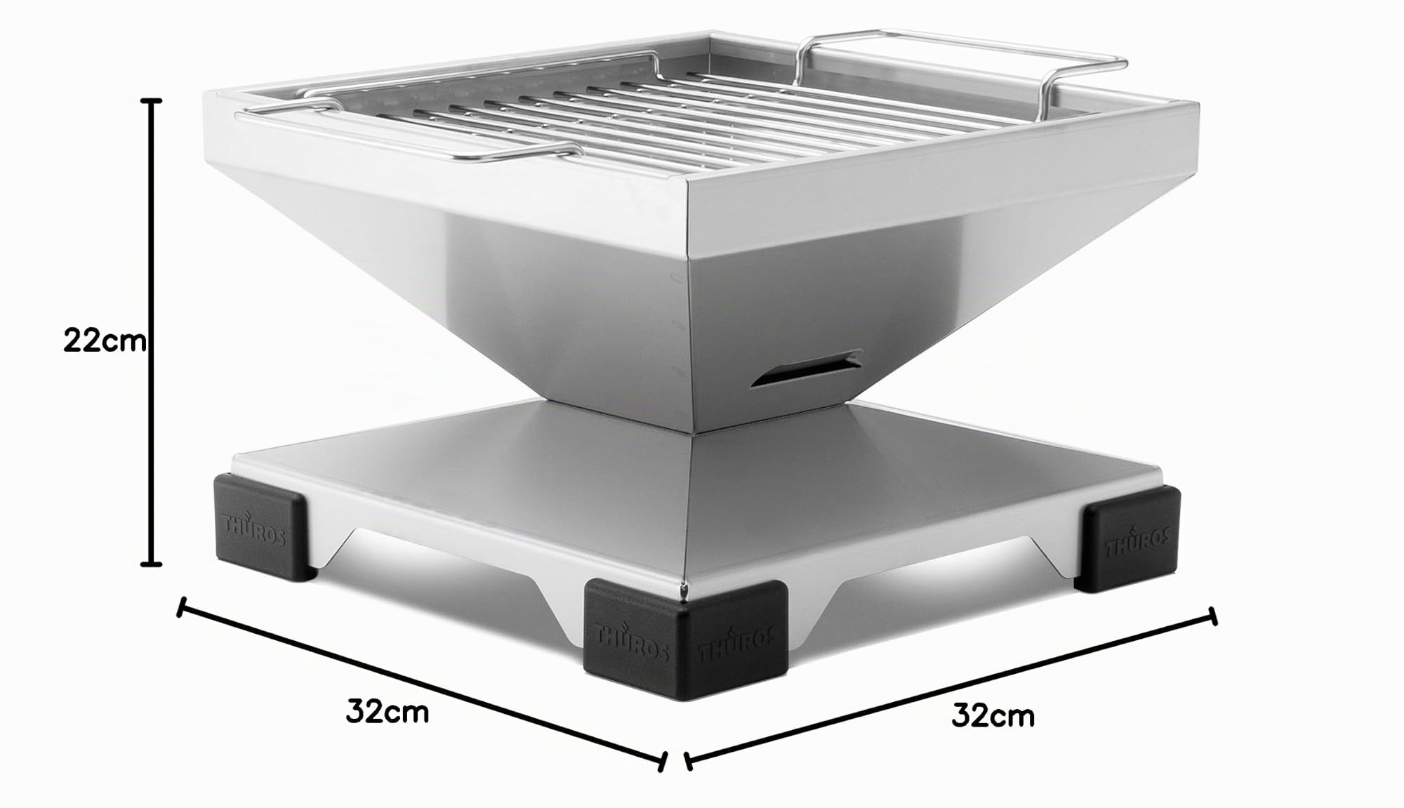 th-ros-t1-holzkohle-tischgrill-edelstahl-30x30-cm-modular image 3