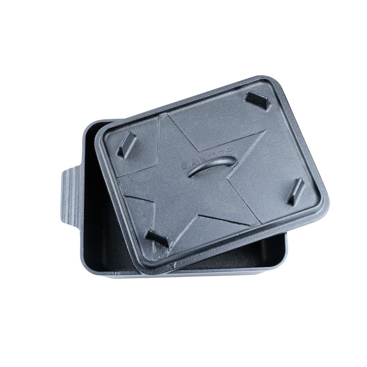 santos-guss-kastenform-5-5l-34x24x14-5-cm-eckiger-schmortopf-aus-gusseisen-mit-d image 3