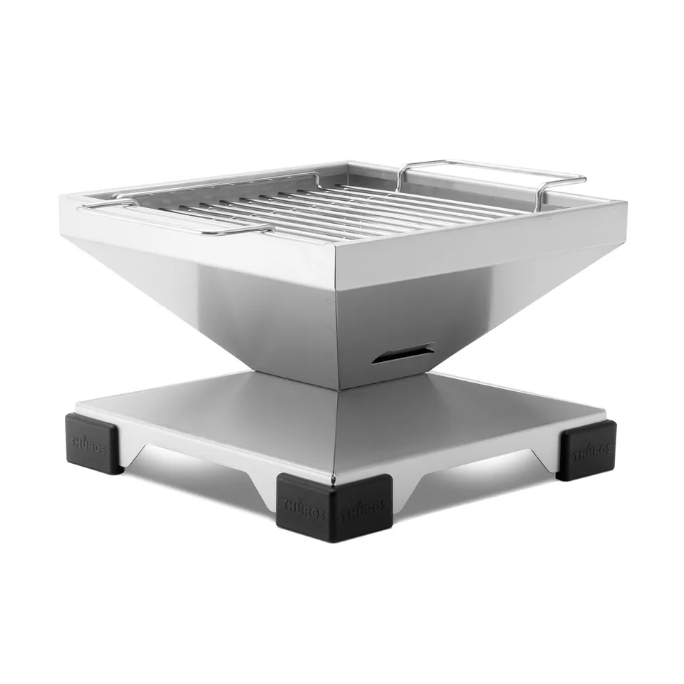 th-ros-t1-holzkohle-tischgrill-edelstahl-30x30-cm-modular image 1