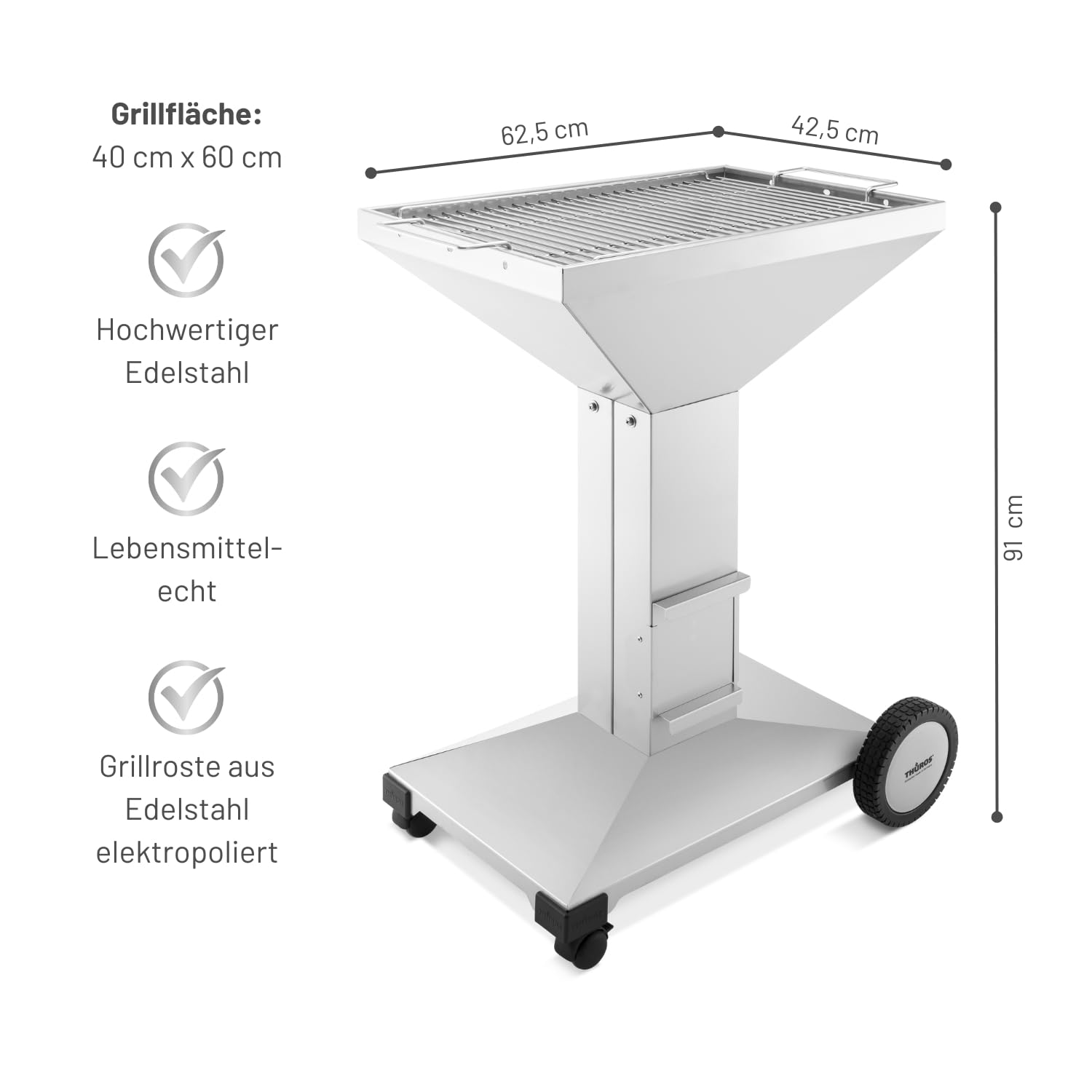 th-ros-t4-plattenfu-fahrbar-edelstahl-holzkohlegrill-40x60-cm-grau image 3